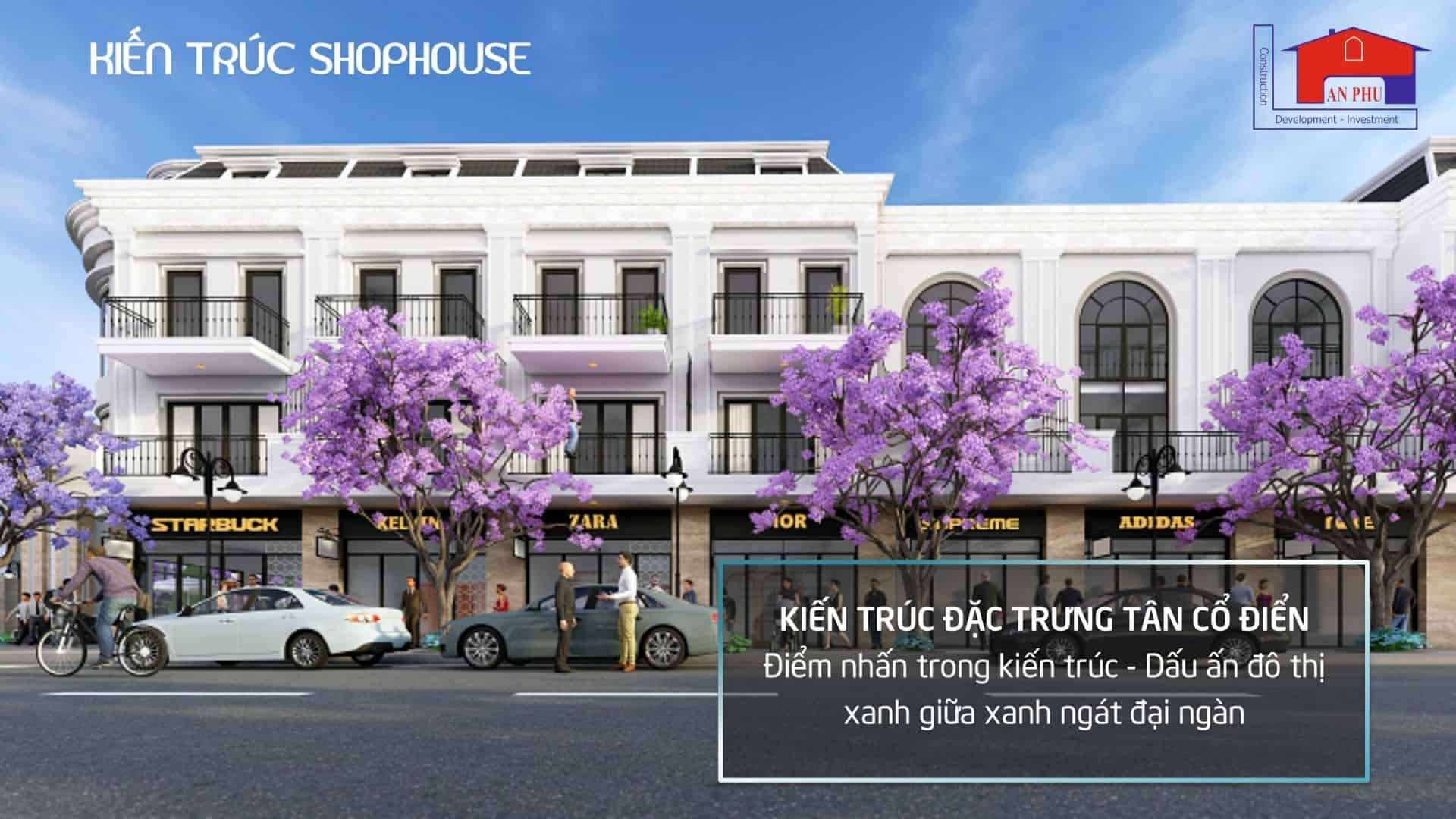 mẫu thiết kế shophouse kdt Ân Phú