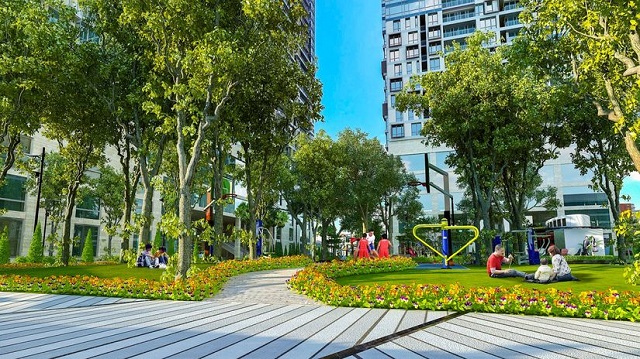 Khuôn viên cây xanh thiết kế diện tích rộng Khuôn viên cây xanh thiết kế diện tích rộng