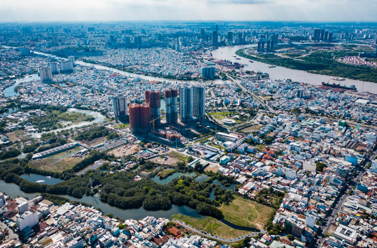 Cập nhật ECO GREEN SAIGON VƯỢT TIẾN ĐỘ XÂY DỰNG TRONG MÙA DỊCH COVID năm 2021 7 Eco Green Saigon nổi bật trong khu dân cư sầm uất thuộc Quận 7, TP. HCM