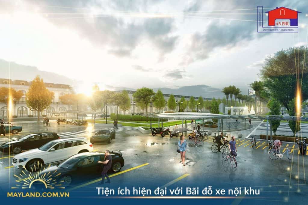 Khu đô thị Ân Phú Buôn Mê Thuột: Bảng giá & tiến độ 2021 29 tiện ích bãi đổ xe nội khu tại kdt ân phú bmt