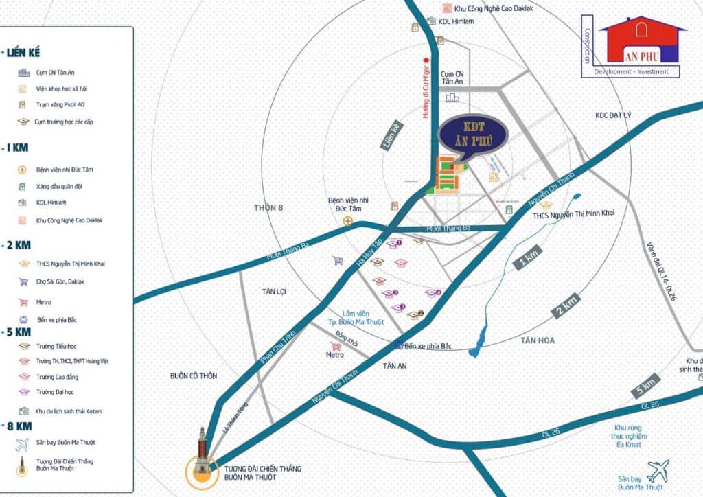 Khu đô thị Ân Phú Buôn Mê Thuột: Bảng giá & tiến độ 2021 25 du-an-an-phu-bmt-nam-tren-duong-ha-huy-tap